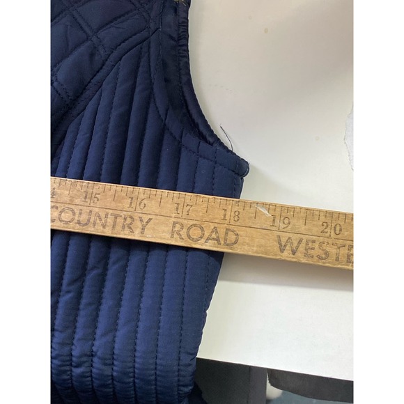 WOMEN'S JACKES FULL ZIP INSULATED PUFFER VEST EUC size 8 NAVY - Picture 4 of 11